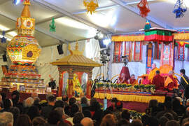His Holiness the 14th Dalai Lama addressing a neuroscience conference.